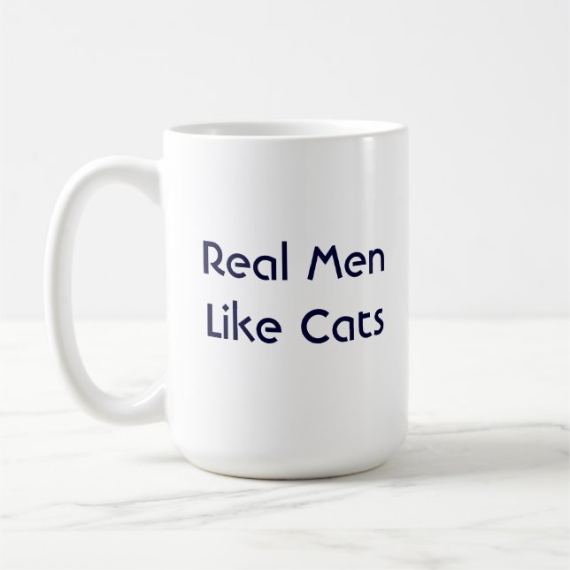 Real Men Like Cats mug (Left)
