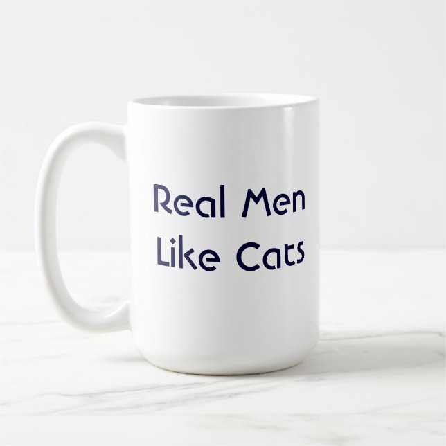 Real Men Like Cats mug (Left)