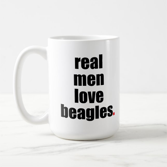 Real Men Love Beagles Mug (Left)