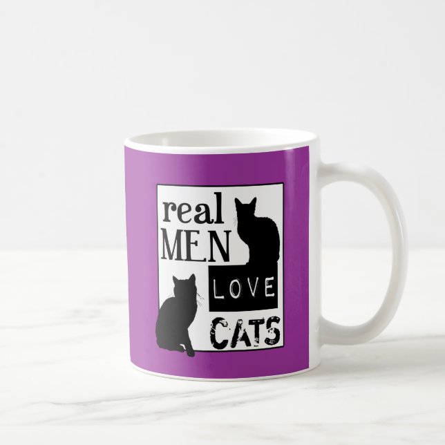 Real Men Love Cats (available in all colours) Coffee Mug (Right)