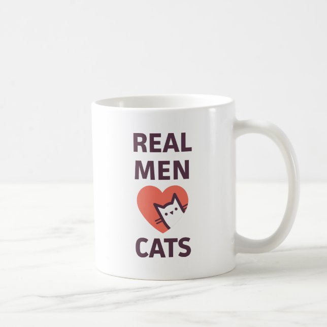 Real Men Love Cats Coffee Mug (Right)