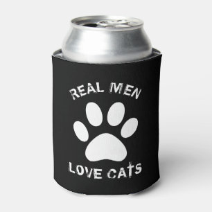 Real Men Love Cats Custom Text Personalised Can Cooler