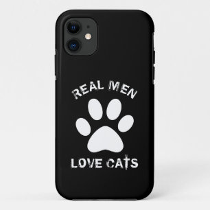 Real Men Love Cats Custom Text Personalised iPhone 11 Case