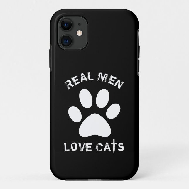 Real Men Love Cats Custom Text Personalised Case-Mate iPhone Case (Back)