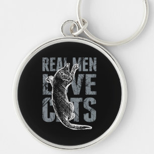 Real Men Love Cats Decor Key Ring