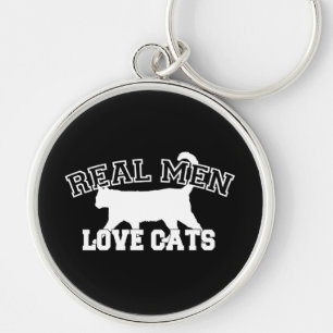 Real Men Love Cats Decor Key Ring