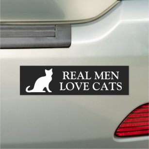 Real men love cats funny car magnet