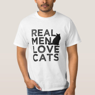 Real Men Love Cats funny men's shirt