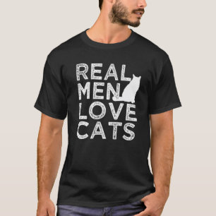 Real Men Love Cats Funny Mens T-Shirt