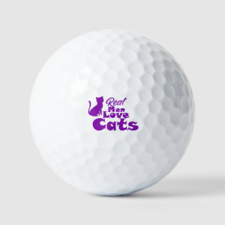 Real Men Love Cats – Gifts for Cat-Loving Men Golf Balls