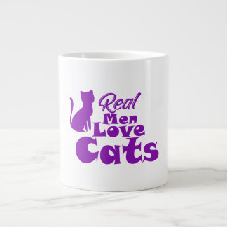 Real Men Love Cats – Gifts for Cat-Loving Men Large Coffee Mug