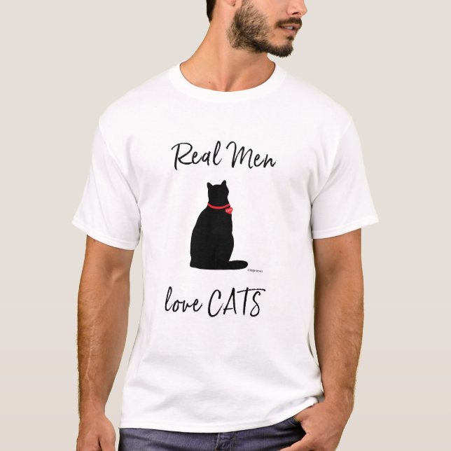 Real-Men-love-Cats, Graphic Cool T-Shirt (Front)