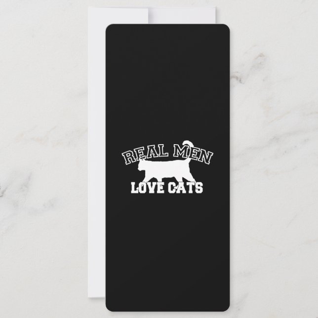 Real Men Love Cats Graphic Design on Black Decor (Front)