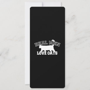 Real Men Love Cats Graphic Design on Black Decor