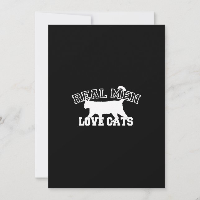 Real Men Love Cats Graphic Design on Black Decor (Front)