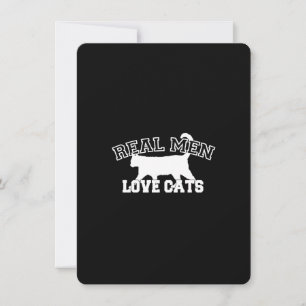 Real Men Love Cats Graphic Design on Black Decor