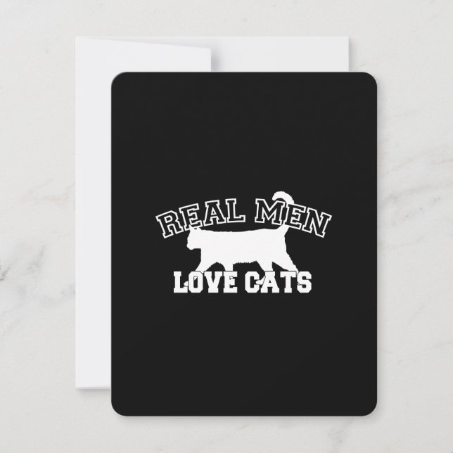Real Men Love Cats Graphic Design on Black Decor (Front)