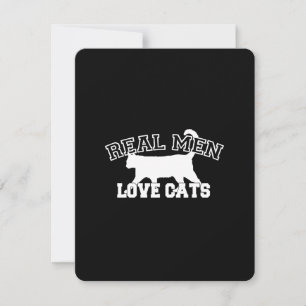 Real Men Love Cats Graphic Design on Black Decor