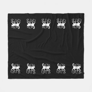 Real Men Love Cats Jazzy Style Fleece Blanket