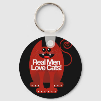 REAL MEN LOVE CATS KEY RING