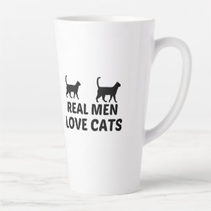 REAL MEN LOVE CATS LATTE MUG