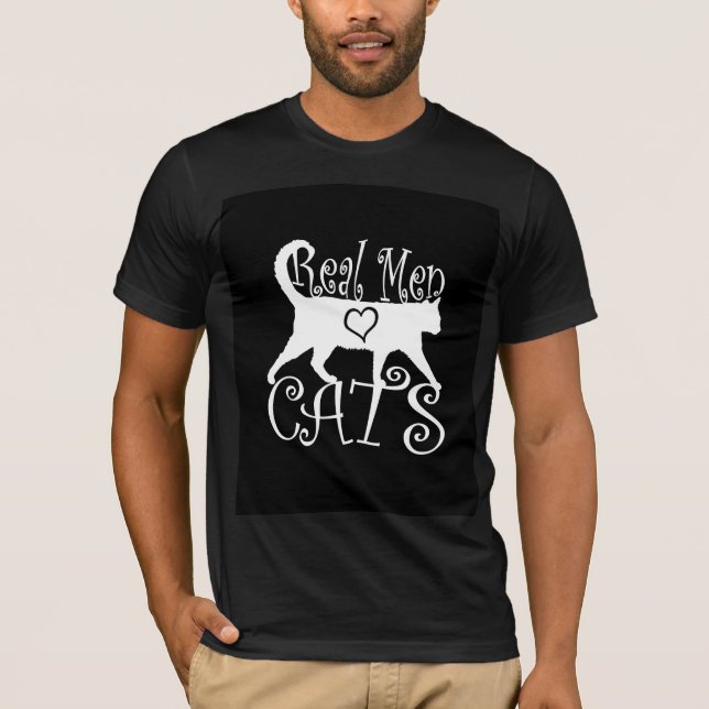 Real Men Love Cats Logotype T-Shirt (Front)