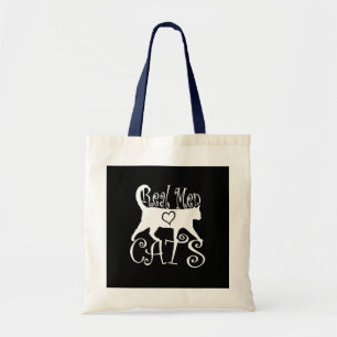 Real Men Love Cats Logotype Tote Bag