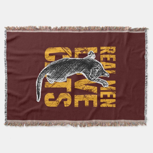 Real Men Love Cats on burgundy red Throw Blanket (Front)
