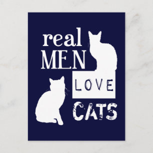 Real Men Love Cats Postcard