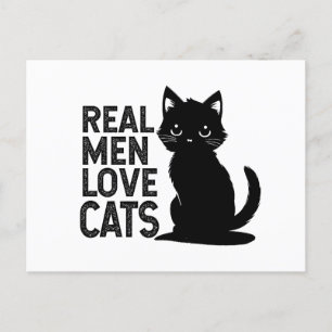Real Men Love Cats Postcard