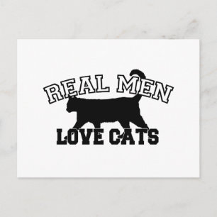 Real Men Love Cats Postcard