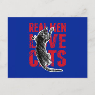 Real Men Love Cats Postcard