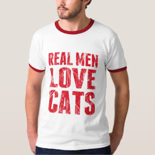 Real Men Love Cats Scratchy Style T-Shirt