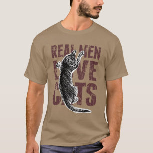 Real Men Love Cats Scratchy Style T-Shirt