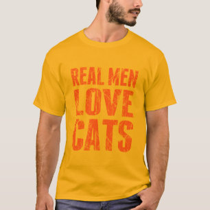 Real Men Love Cats Scratchy Style T-Shirt