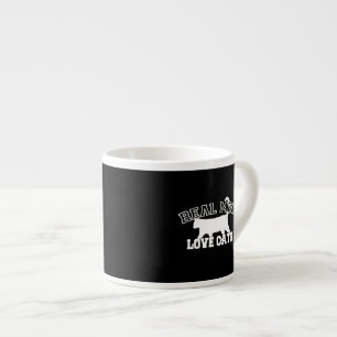 Real Men Love Cats Silhouette Espresso Cup