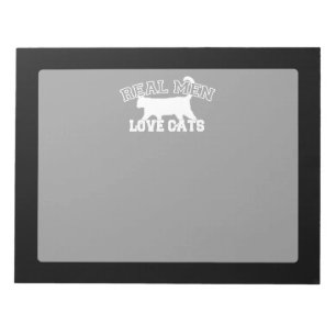 Real Men Love Cats Silhouette Notepad