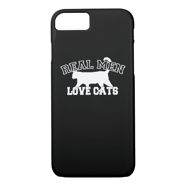 Real Men Love Cats Statement Case-Mate iPhone Case (Back)