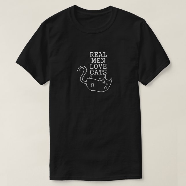 REAL MEN LOVE CATS T-Shirt (Design Front)