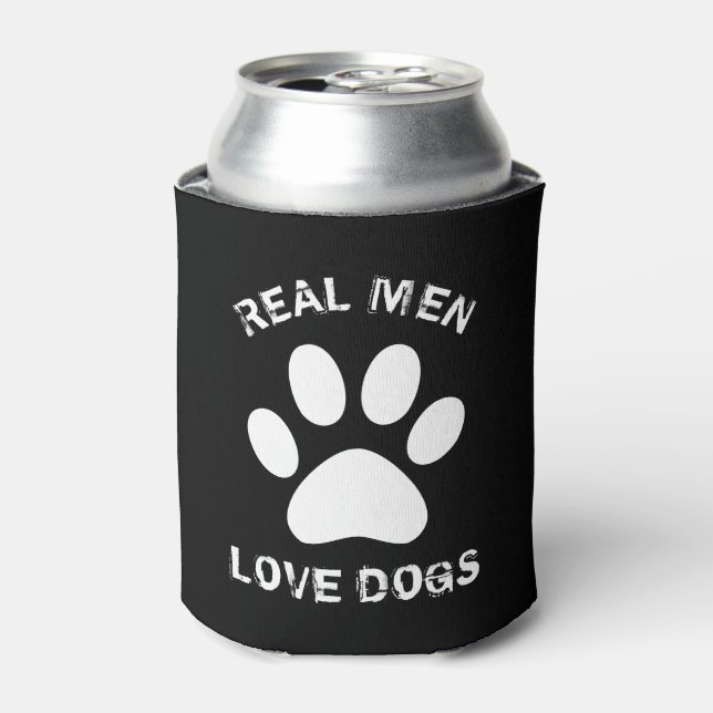 Real Men Love Dogs Custom Text Personalised Can Cooler (Can Front)