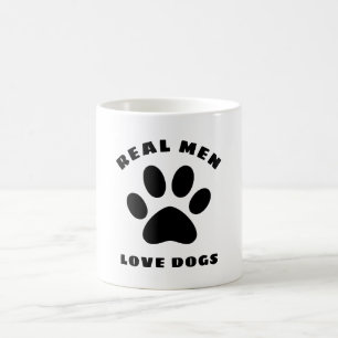 Real Men Love Dogs Custom Text Personalised Coffee Mug