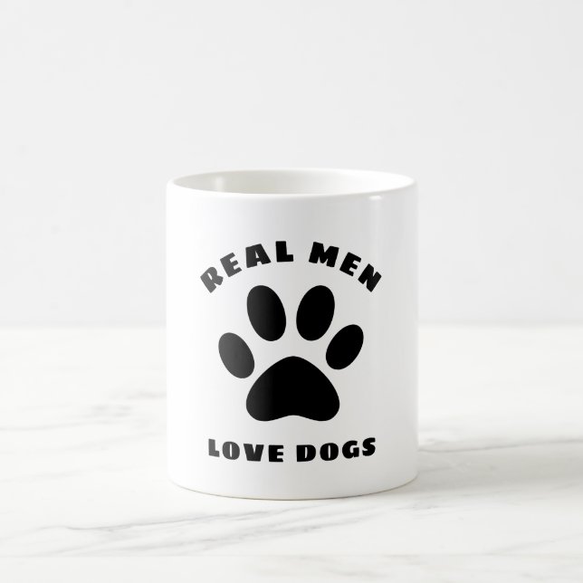 Real Men Love Dogs Custom Text Personalised Coffee Mug (Center)