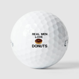 REAL MEN LOVE DONUTS GOLF BALLS