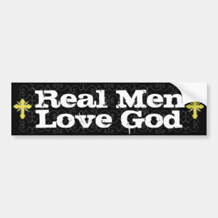 Real Men Love God Christian Bumper Sticker