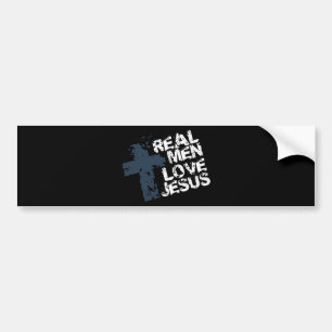 Real Men Love Jesus Bumper Sticker
