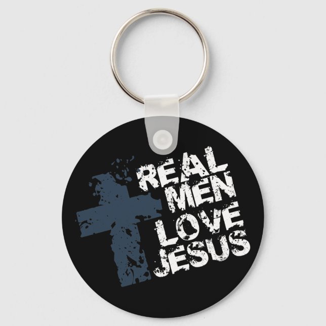 Real Men Love Jesus Key Ring (Front)