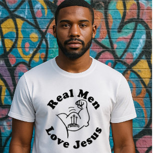 Real Men Love Jesus - Strong Arm- Cross Unisex T-Shirt
