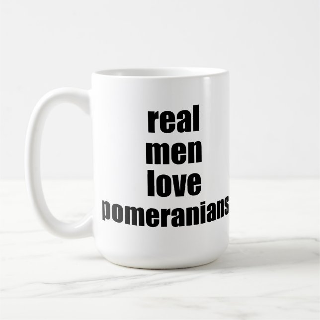 Real Men Love Pomeranians Coffee Mug (Left)