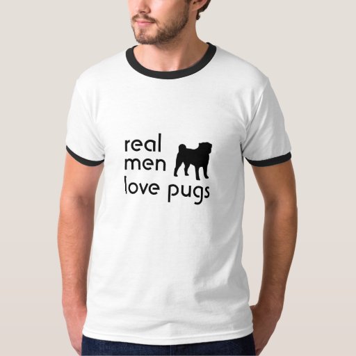 Real men love pugs T-shirt