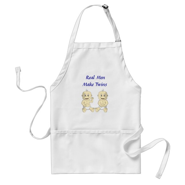 Real Men Make Twins Apron (Front)